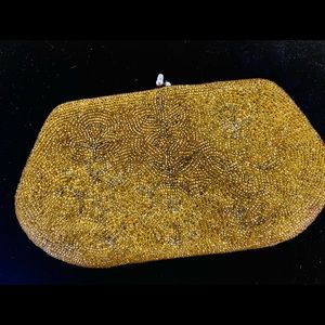 Vintage Richere clutch beaded dress hand bag hand made in Japan .
